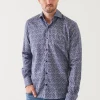 PATRICK ASSARAF Abstract Print Cotton Shirt | Men Shirts