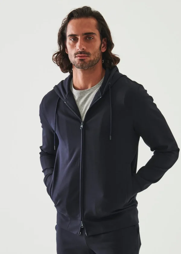 PATRICK ASSARAF Active Full Zip Hoodie | Men Sweatshirts & Hoodies