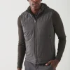 PATRICK ASSARAF Active Mix-Media Quilted Vest | Men Outerwear