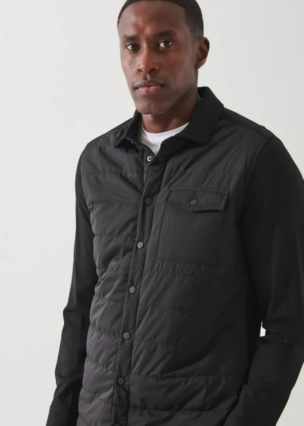 PATRICK ASSARAF Active Quilted Shirt Jacket | Men Outerwear