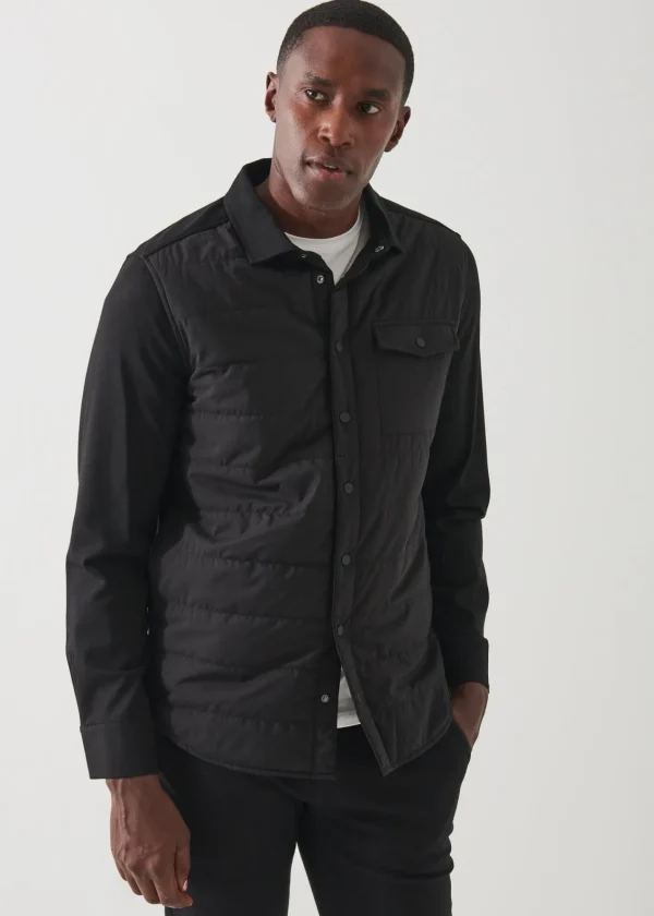 PATRICK ASSARAF Active Quilted Shirt Jacket | Men Outerwear