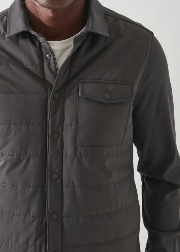 PATRICK ASSARAF Active Quilted Shirt Jacket | Men Outerwear