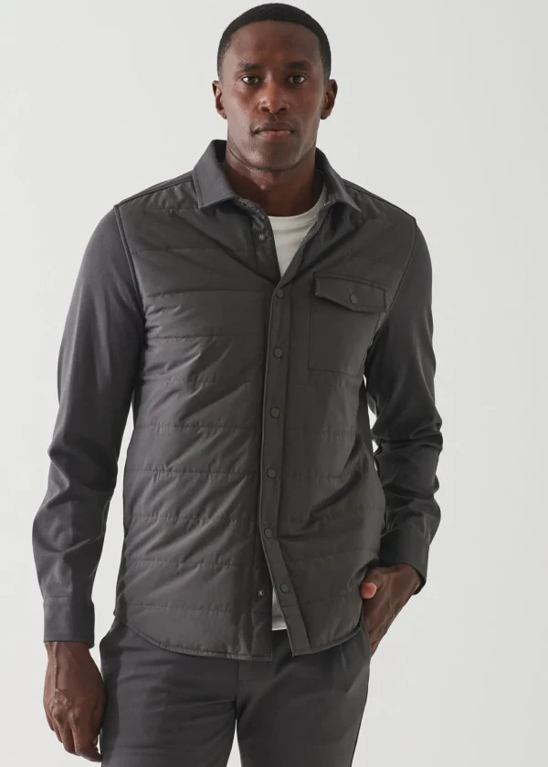 PATRICK ASSARAF Active Quilted Shirt Jacket | Men Outerwear