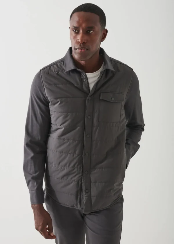 PATRICK ASSARAF Active Quilted Shirt Jacket | Men Outerwear