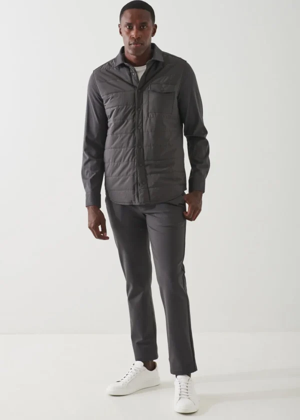 PATRICK ASSARAF Active Quilted Shirt Jacket | Men Outerwear