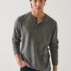 PATRICK ASSARAF Air Cashmere Henley Sweater | Men Knitwear