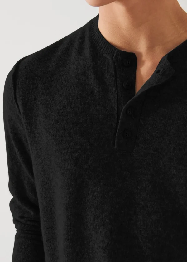 PATRICK ASSARAF Air Cashmere Henley Sweater | Men Knitwear