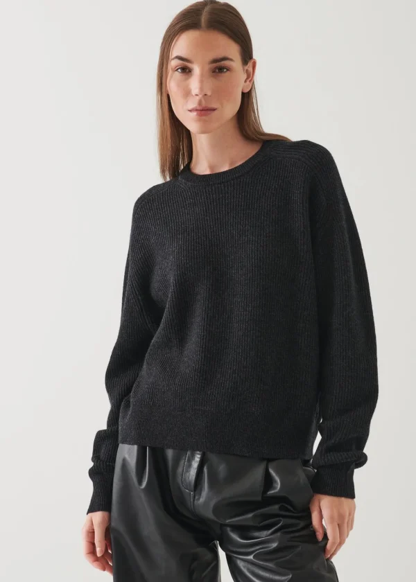 PATRICK ASSARAF Boyfriend Raglan Crewneck | Women Knitwear