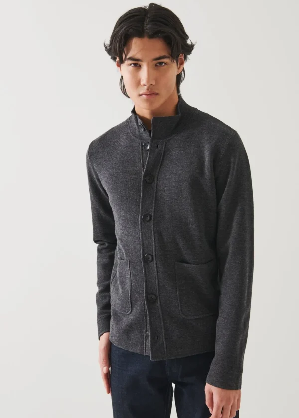 PATRICK ASSARAF Button Front Half Milano Cardigan | Men Knitwear