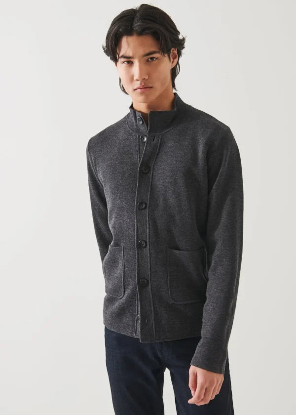 PATRICK ASSARAF Button Front Half Milano Cardigan | Men Knitwear