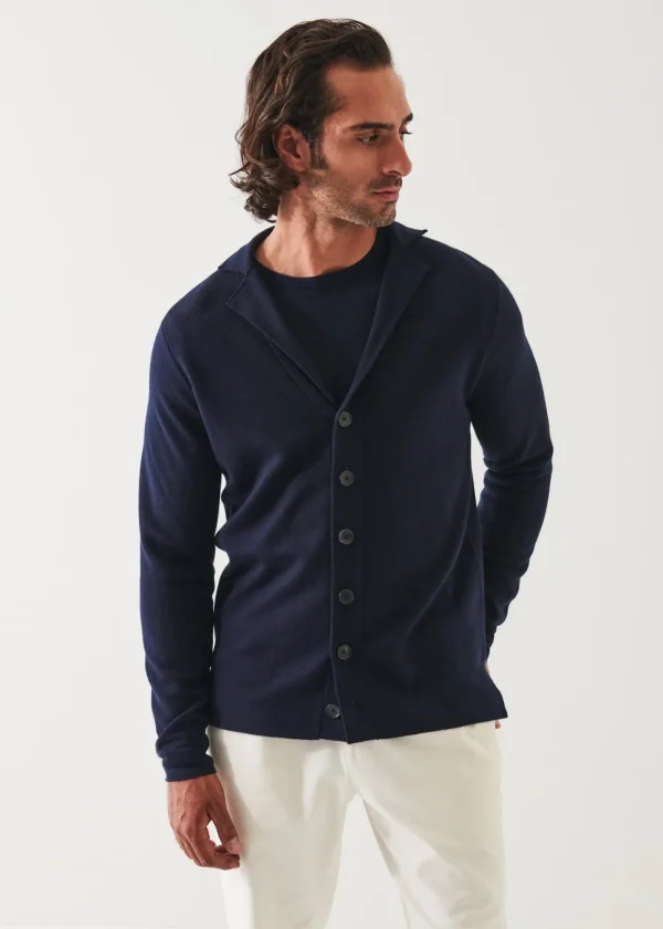 PATRICK ASSARAF Button-Up Double Face Jacket | Men Knitwear