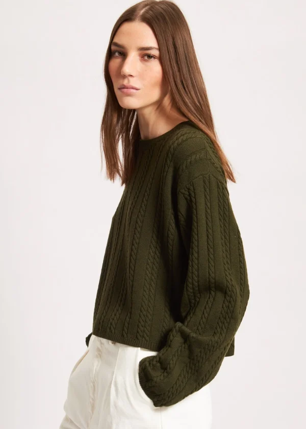 PATRICK ASSARAF Cable Knit Crewneck | Women Knitwear