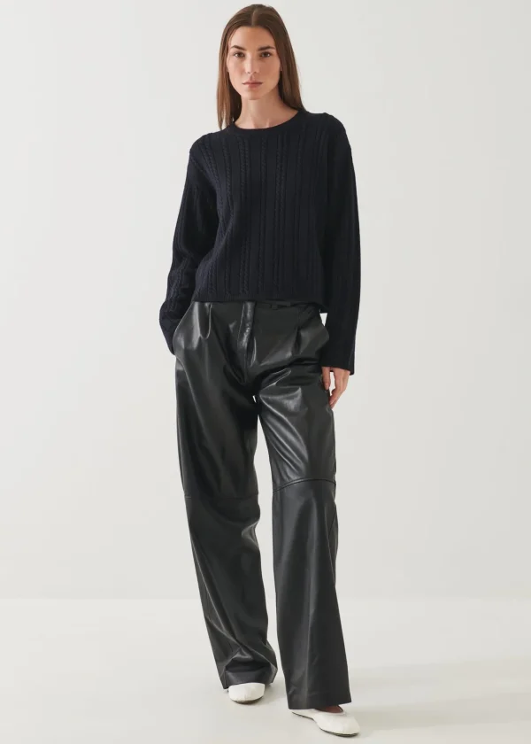 PATRICK ASSARAF Cable Knit Crewneck | Women Knitwear