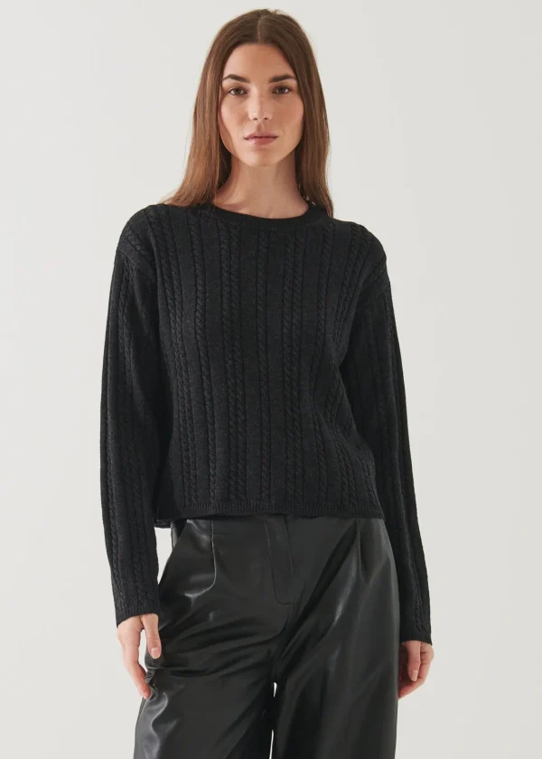 PATRICK ASSARAF Cable Knit Crewneck | Women Knitwear