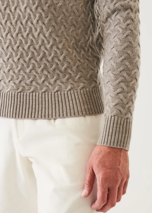 PATRICK ASSARAF Cable Turtleneck | Men Knitwear