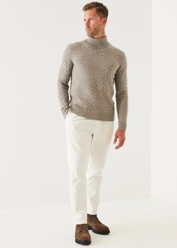 PATRICK ASSARAF Cable Turtleneck | Men Knitwear