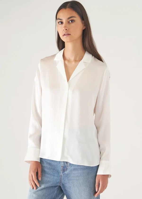 PATRICK ASSARAF Camp Collar Silk Shirt | Women Shirts