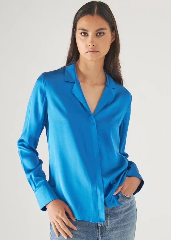 PATRICK ASSARAF Camp Collar Silk Shirt | Women Shirts