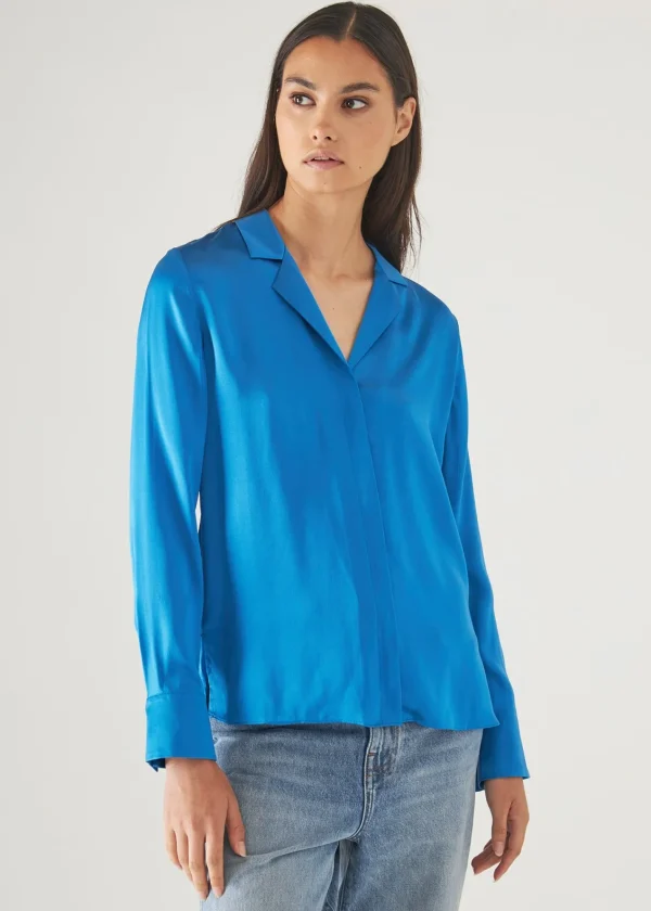 PATRICK ASSARAF Camp Collar Silk Shirt | Women Shirts