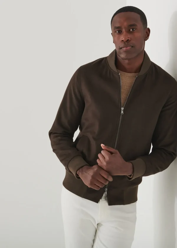 PATRICK ASSARAF Cashmere Baseball Bomber | Men Outerwear