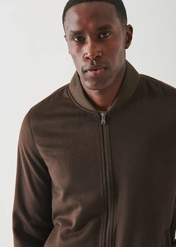 PATRICK ASSARAF Cashmere Baseball Bomber | Men Outerwear