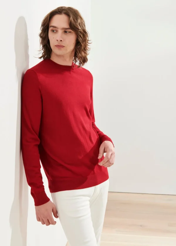 PATRICK ASSARAF Cashmere Crewneck Sweater | Men Knitwear