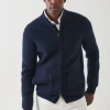 PATRICK ASSARAF Cashmere Half-Milano Stitch Cardigan | Men Knitwear