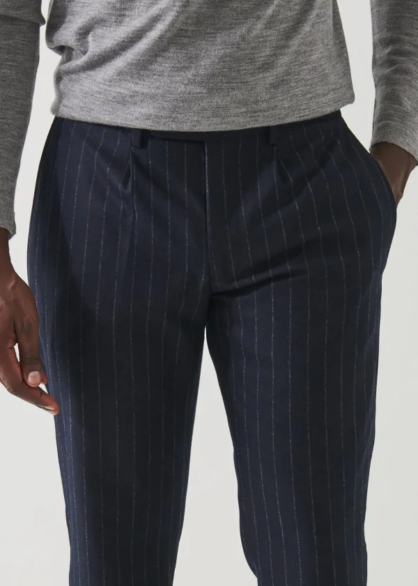 PATRICK ASSARAF Chalk Stripe Wool Drawstring Pant | Men Bottoms