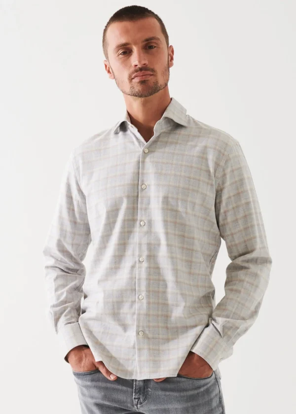 PATRICK ASSARAF Checked Flannel Cotton Shirt | Men Shirts