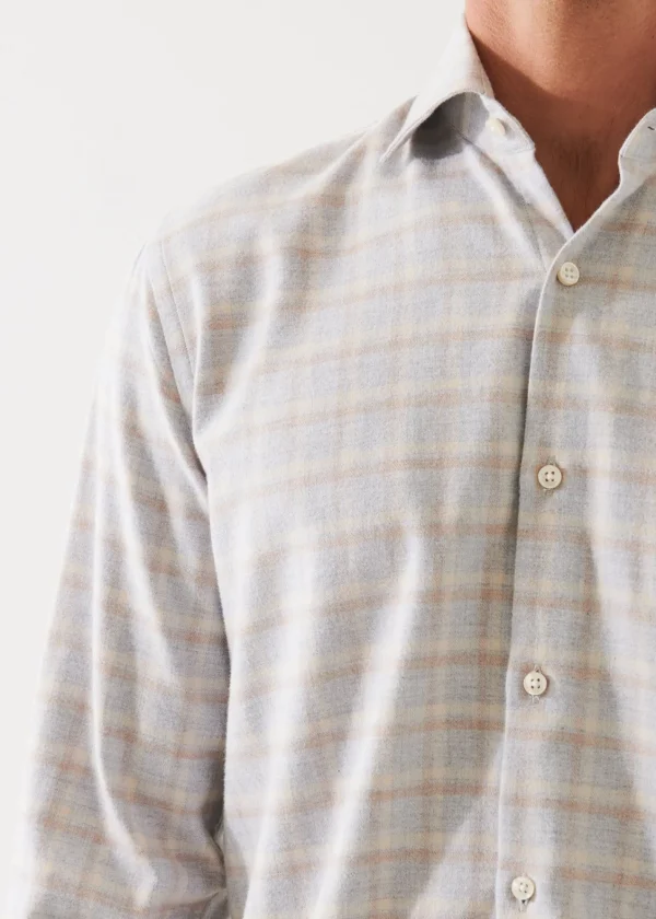 PATRICK ASSARAF Checked Flannel Cotton Shirt | Men Shirts