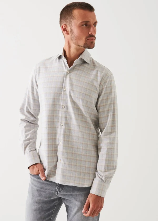 PATRICK ASSARAF Checked Flannel Cotton Shirt | Men Shirts