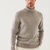 PATRICK ASSARAF Chevron Turtleneck | Men Knitwear