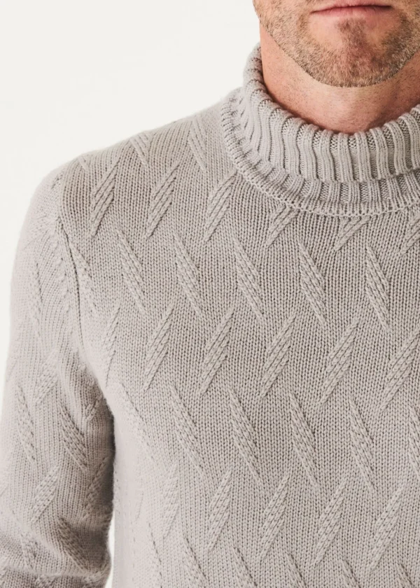 PATRICK ASSARAF Chevron Turtleneck | Men Knitwear