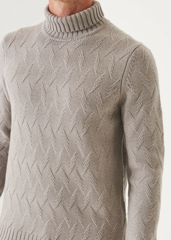 PATRICK ASSARAF Chevron Turtleneck | Men Knitwear