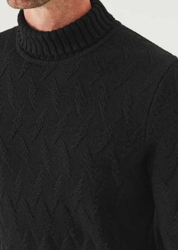 PATRICK ASSARAF Chevron Turtleneck | Men Knitwear