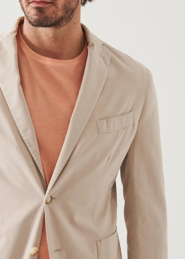 PATRICK ASSARAF Cotton Blend Garment Dye Blazer | Men Blazers