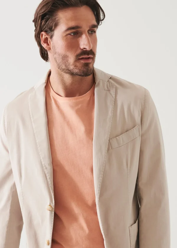 PATRICK ASSARAF Cotton Blend Garment Dye Blazer | Men Blazers