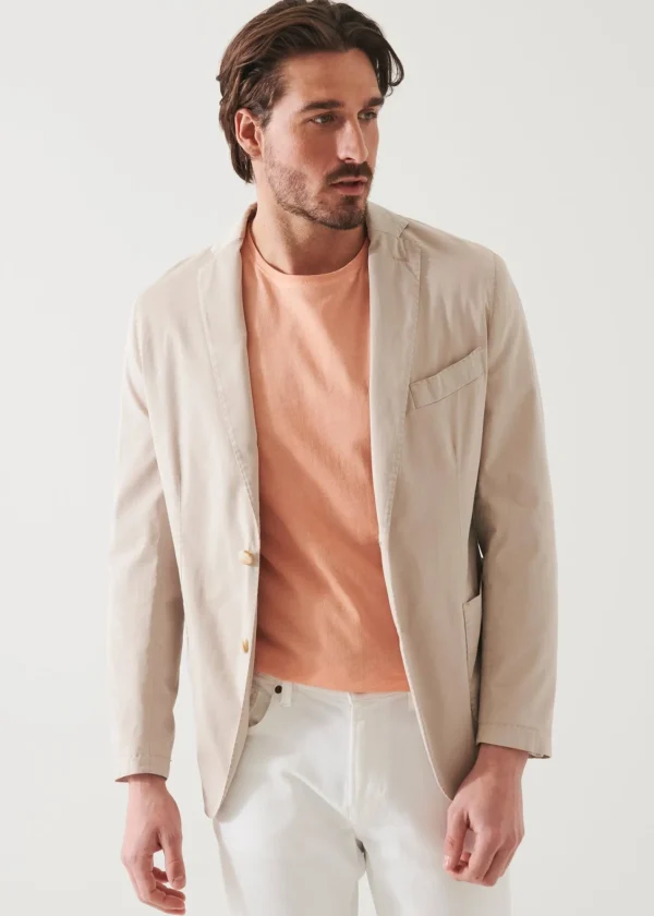 PATRICK ASSARAF Cotton Blend Garment Dye Blazer | Men Blazers