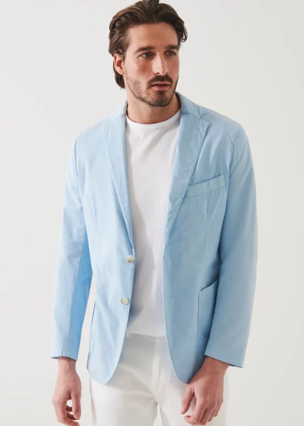 PATRICK ASSARAF Cotton Blend Garment Dye Blazer | Men Blazers