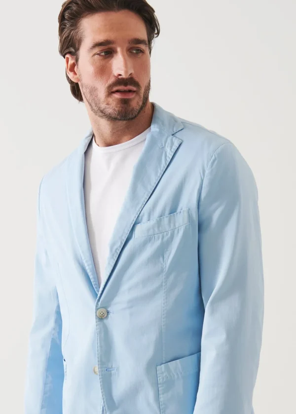 PATRICK ASSARAF Cotton Blend Garment Dye Blazer | Men Blazers