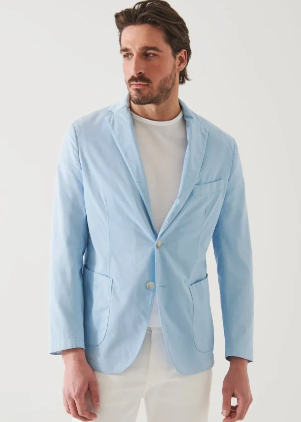 PATRICK ASSARAF Cotton Blend Garment Dye Blazer | Men Blazers