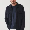 PATRICK ASSARAF Cotton Blend Knit Shirt Jacket | Men Shirt Jackets