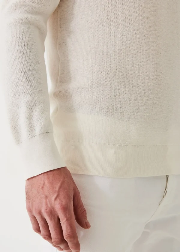 PATRICK ASSARAF Cotton Blend Quarter Zip | Men Knitwear