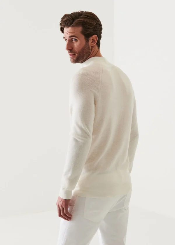 PATRICK ASSARAF Cotton Blend Quarter Zip | Men Knitwear