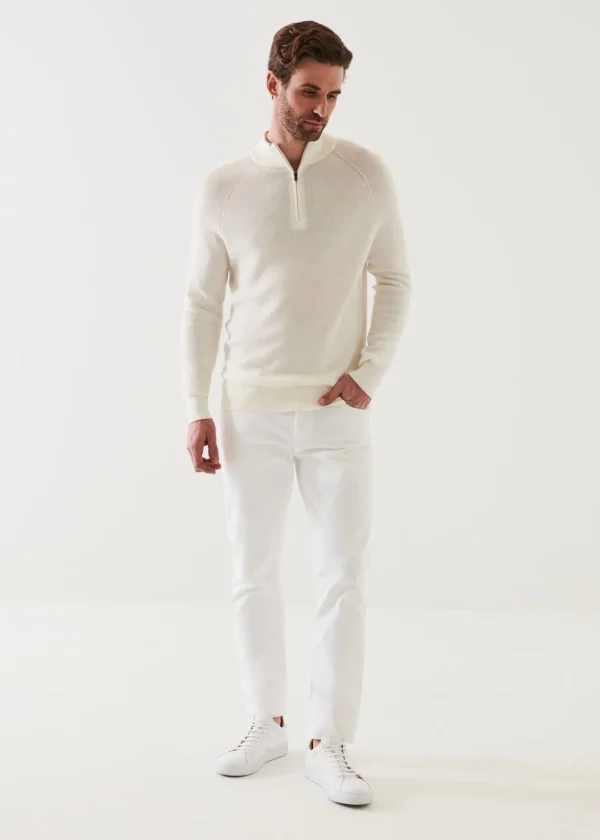 PATRICK ASSARAF Cotton Blend Quarter Zip | Men Knitwear