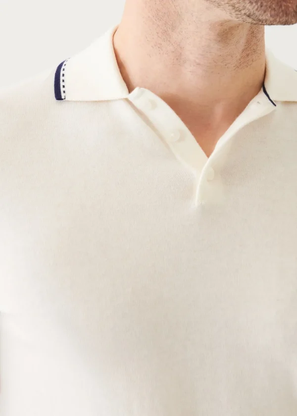 PATRICK ASSARAF Cotton Blend Tipped Polo | Men Polos