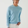 PATRICK ASSARAF Cotton Cashmere Crochet Crewneck | Men Knitwear