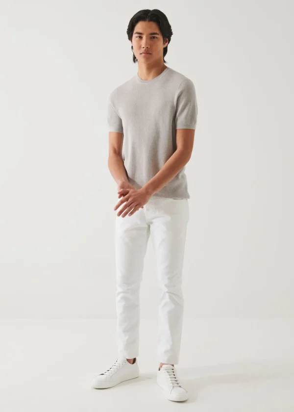 PATRICK ASSARAF Cotton Cashmere Ribbed Crewneck | Men Knitwear