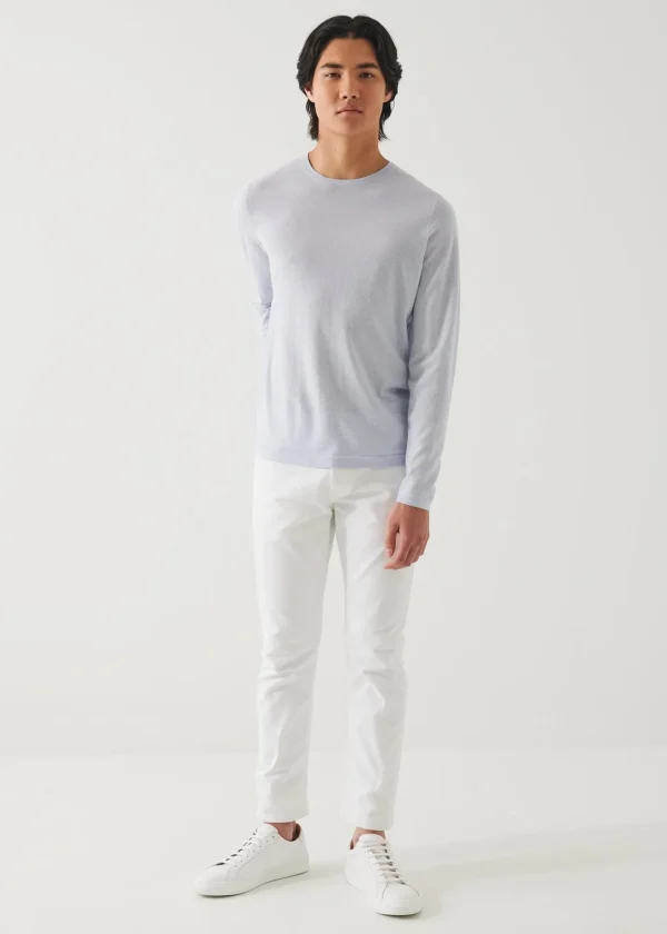 PATRICK ASSARAF Cotton Cupro Crewneck | Men Knitwear