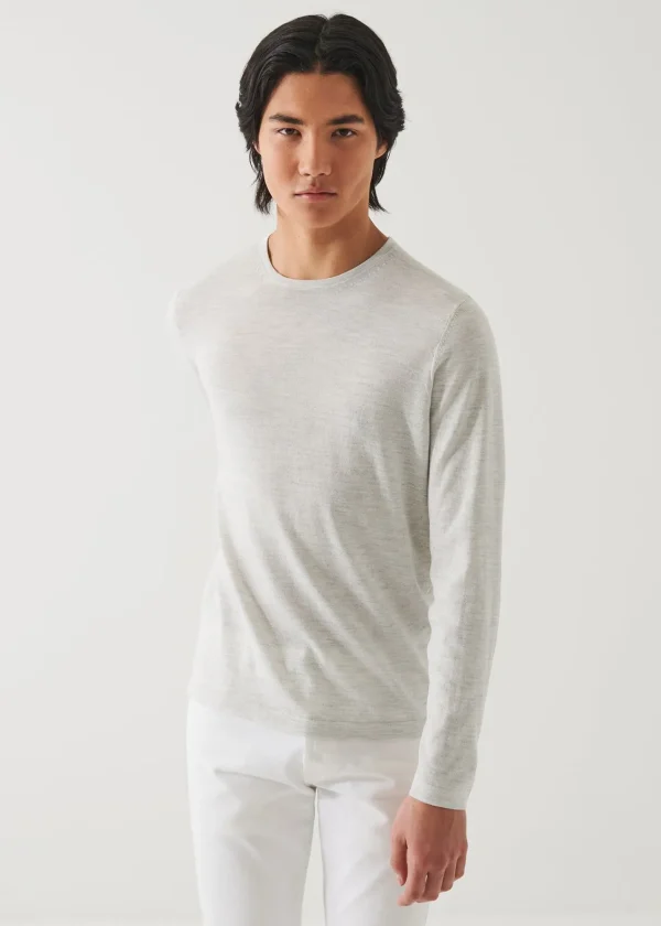 PATRICK ASSARAF Cotton Cupro Crewneck | Men Knitwear